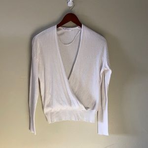 White sweater top
